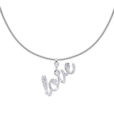 Love Charm Necklace - Silver