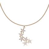 Shooting Stars Charm Necklace - Gold